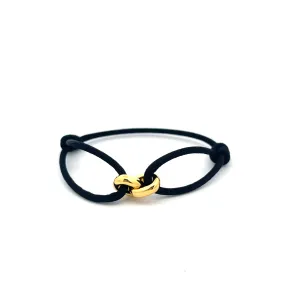 Connected Golden Links Cord Bracelet