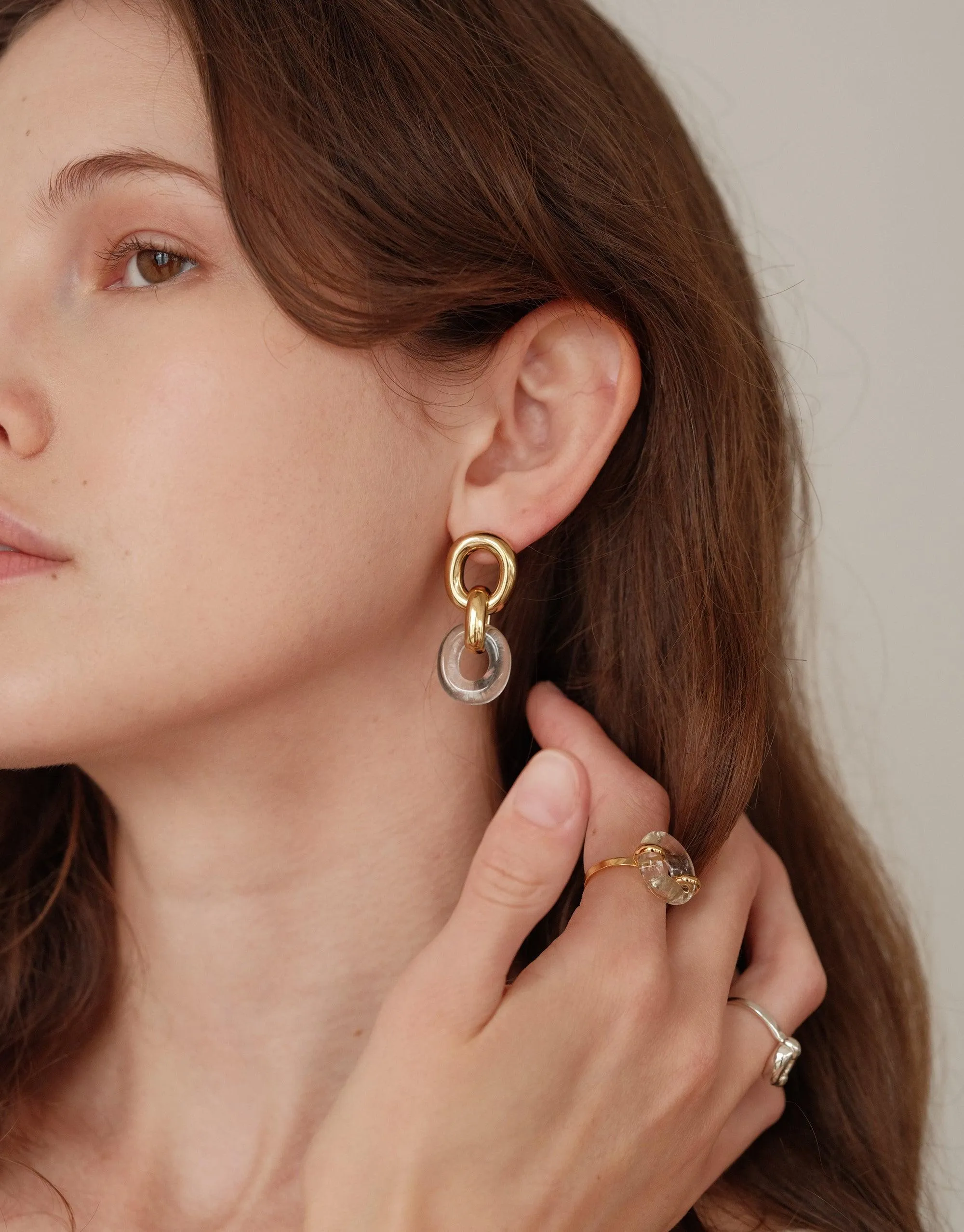 Connected Loop Earrings