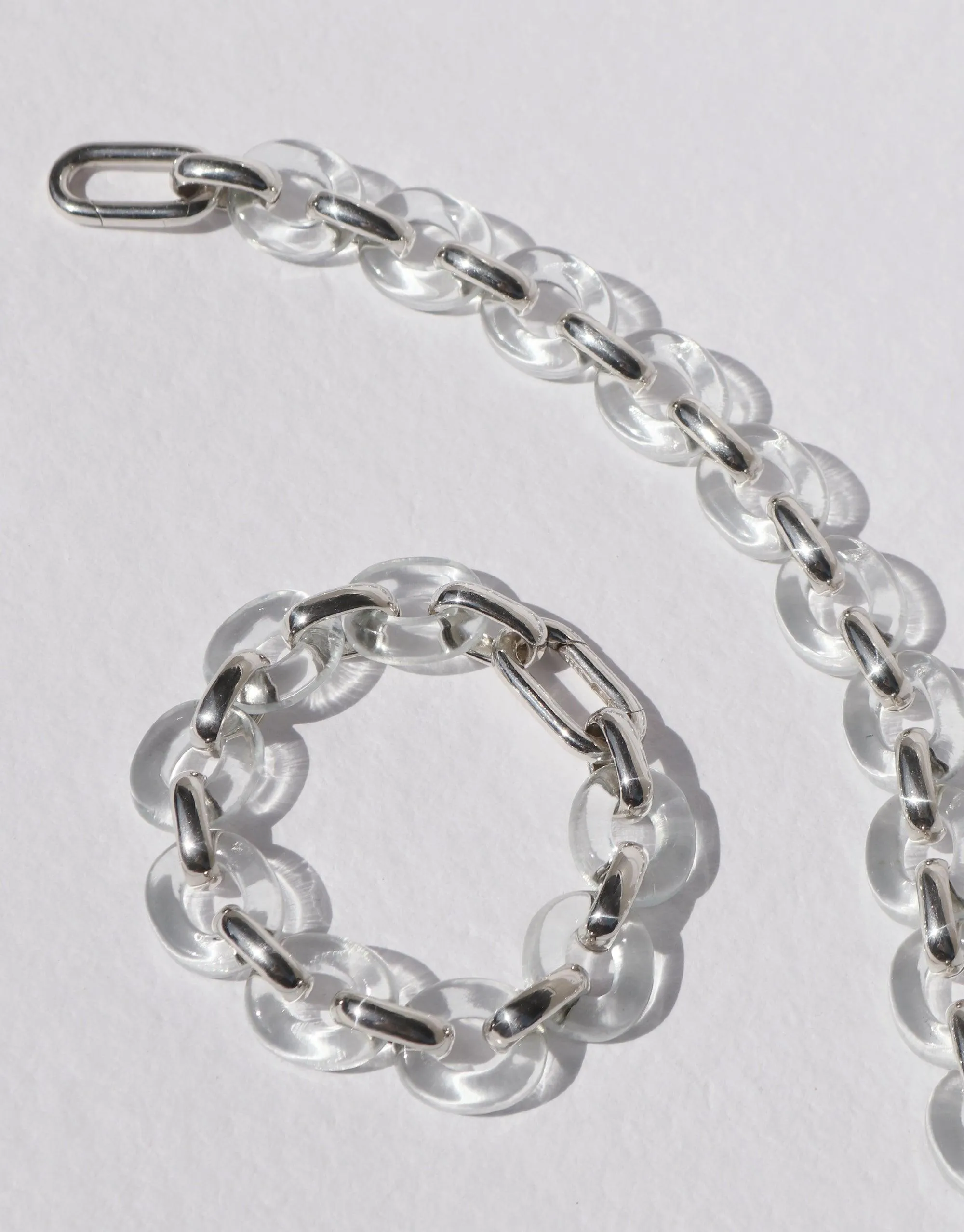 Connected Loop Necklace | Glass