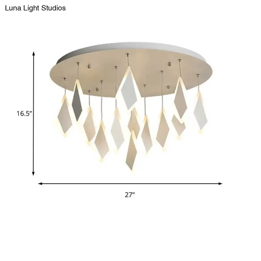 Contemporary LED Acrylic Flush Mount Bedroom Ceiling Light - Warm/White - 19"/27"/31.5" Wide