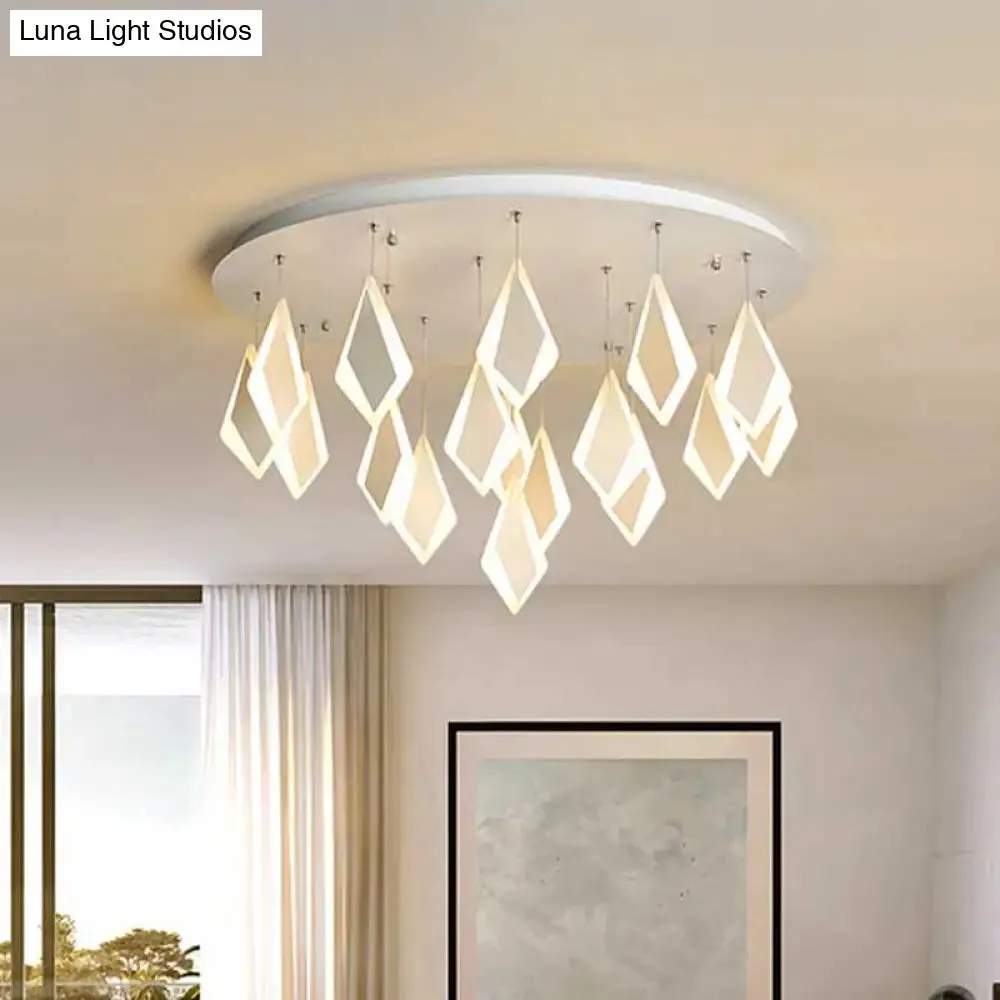 Contemporary LED Acrylic Flush Mount Bedroom Ceiling Light - Warm/White - 19"/27"/31.5" Wide