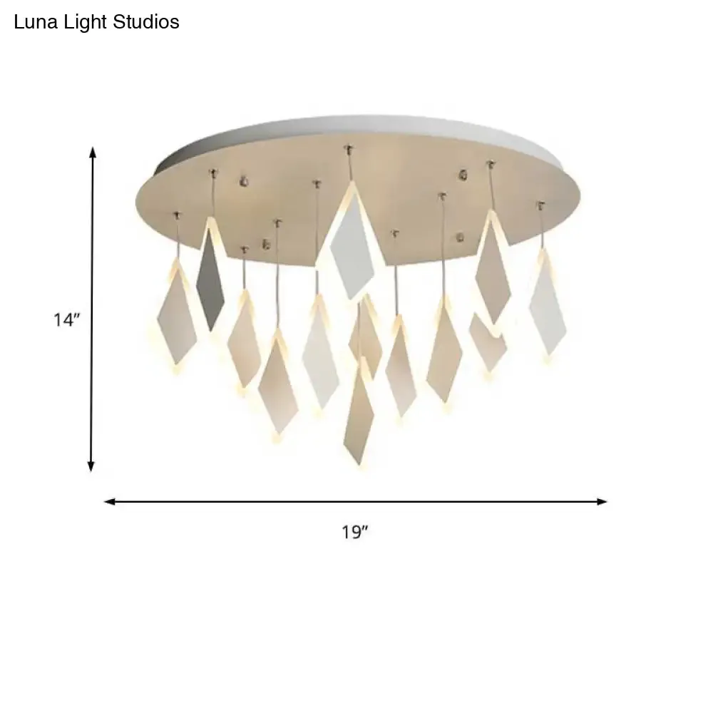 Contemporary LED Acrylic Flush Mount Bedroom Ceiling Light - Warm/White - 19"/27"/31.5" Wide