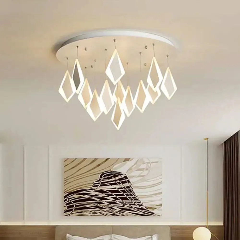 Contemporary LED Acrylic Flush Mount Bedroom Ceiling Light - Warm/White - 19"/27"/31.5" Wide