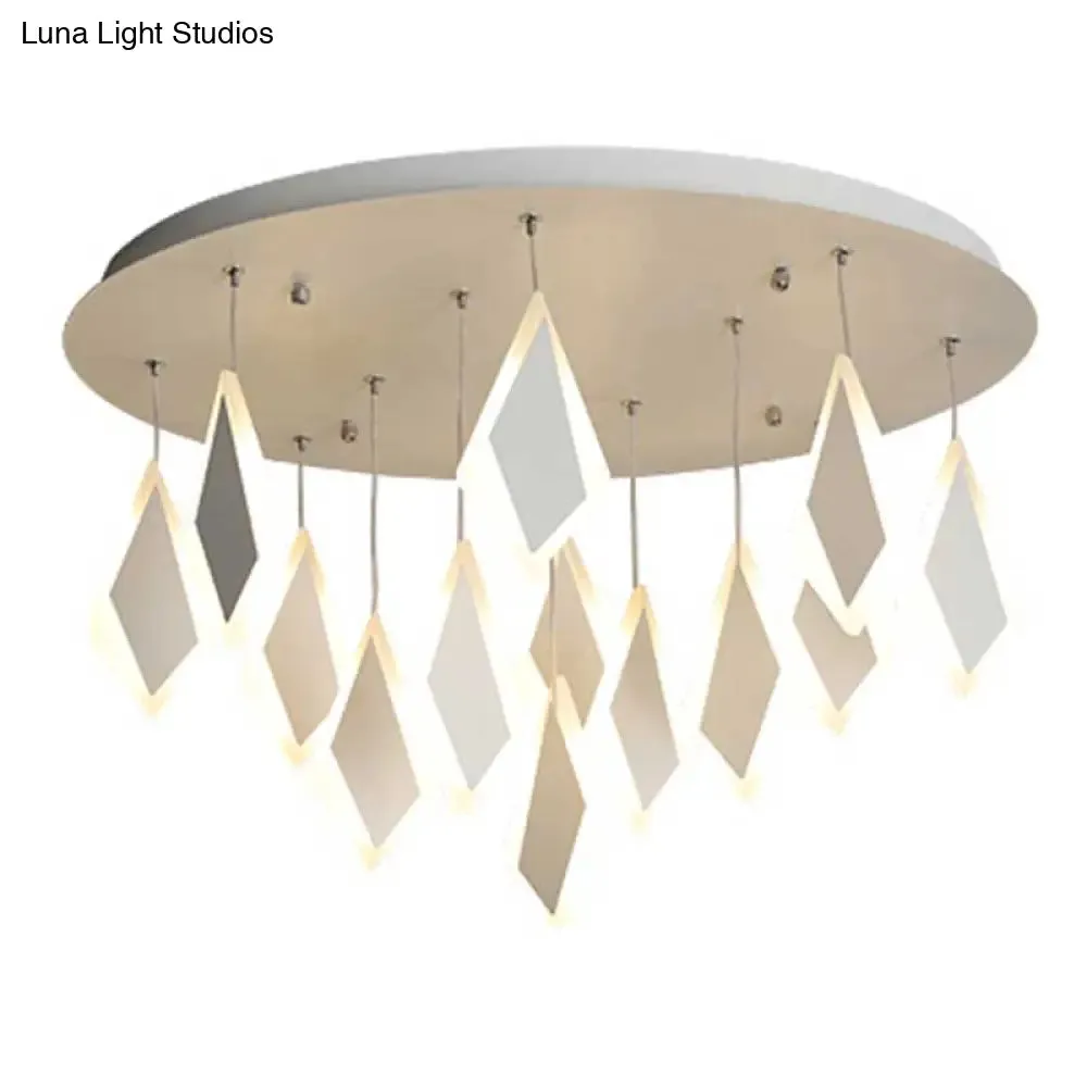 Contemporary LED Acrylic Flush Mount Bedroom Ceiling Light - Warm/White - 19"/27"/31.5" Wide