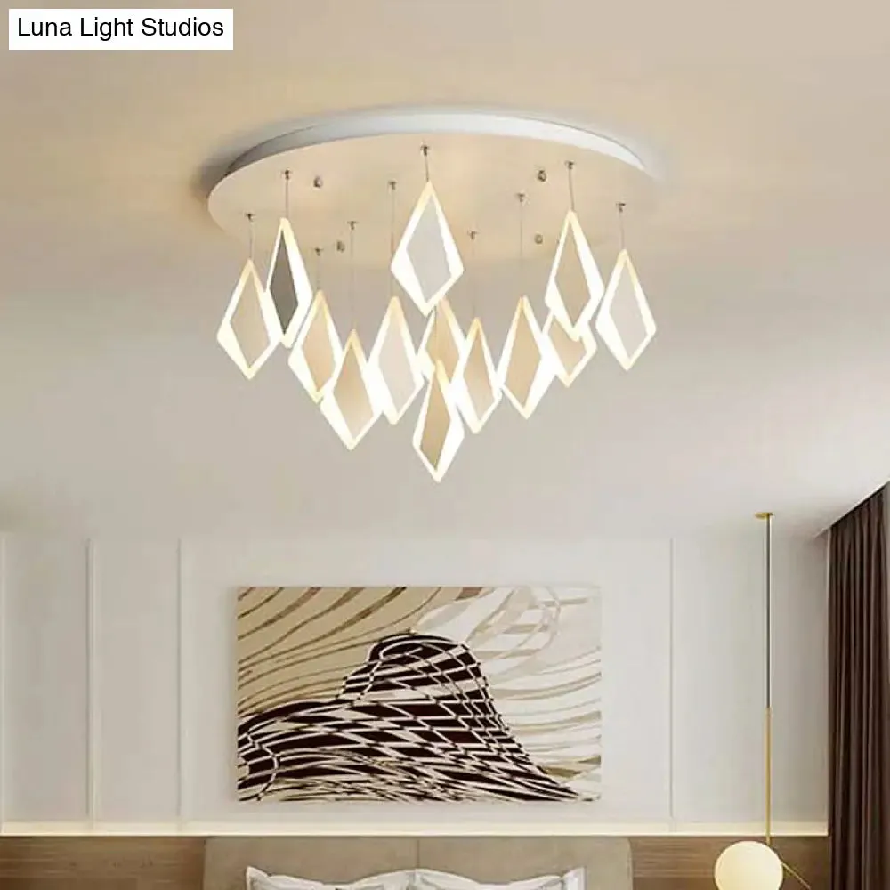 Contemporary LED Acrylic Flush Mount Bedroom Ceiling Light - Warm/White - 19"/27"/31.5" Wide