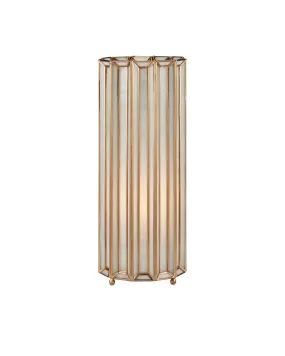 Daze 1-Light Table Lamp in White & Antique Brass