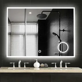 DAZZLIZE MIRROR wall mirror bathroom mirror with touch sensor and three light colors Stylish mirror for dining room, washroom, hallway and dressing area- rectangular shape-size=(24x30) inch-W7.
