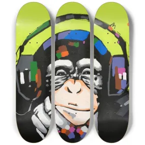 DJ Monkey Skateboard Wall Art