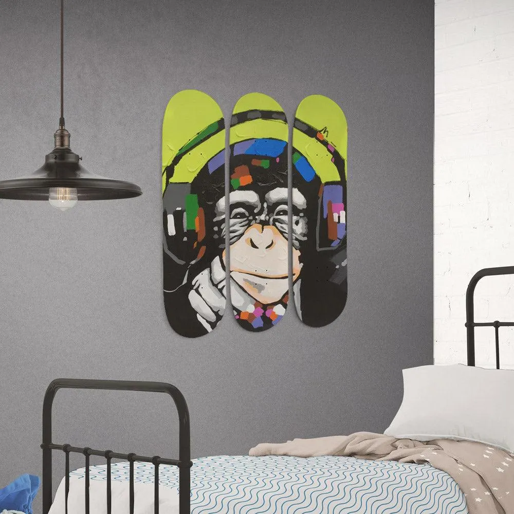 DJ Monkey Skateboard Wall Art