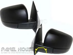 Door Mirrors PAIR Black Electric fits Ford Ranger PX Ute 2011-2015