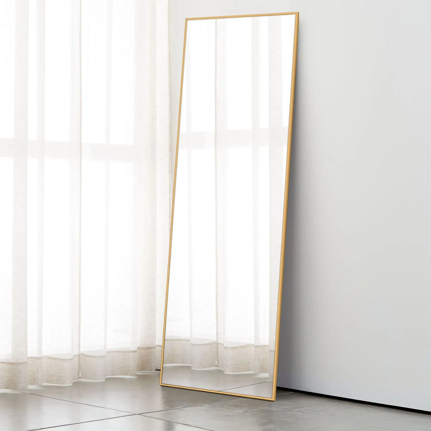 Doris 65"x22" Classic Framed Bedroom Full Length Wall Mirror
