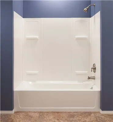 Durawall Thermoplastic Bathtub Wall Kit' 5 Pieces' 4 Shelves' White' 30 X 60 In.