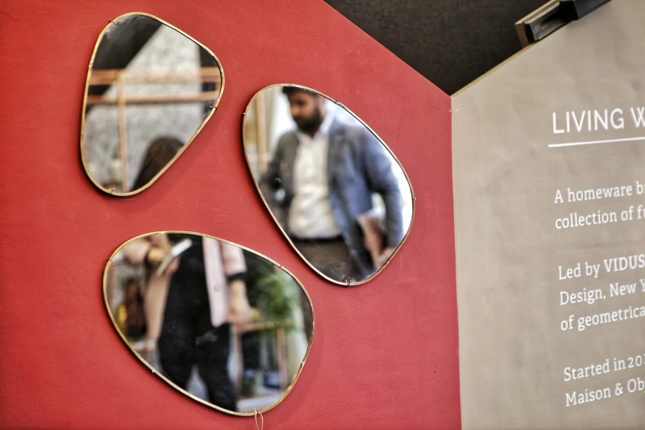 Elan Allure Oval Mirrors - Set of 3 (Brass)