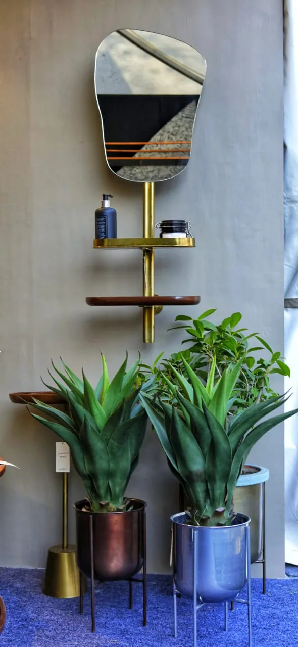 Elan Dress Me Up - Vertical Mirror and Dressing Unit (Brass)