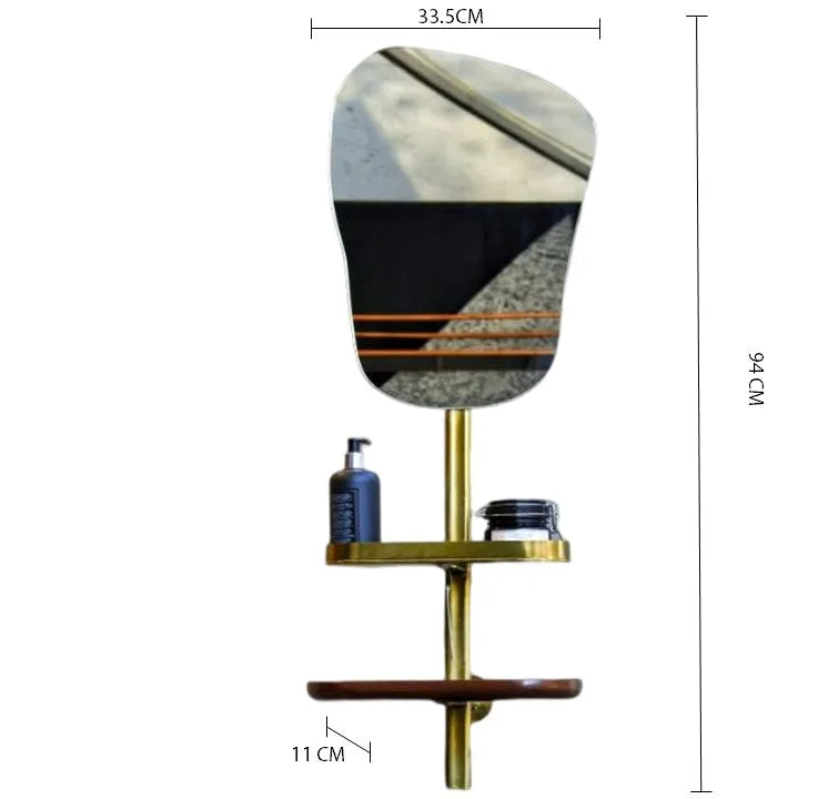 Elan Dress Me Up - Vertical Mirror and Dressing Unit (Brass)