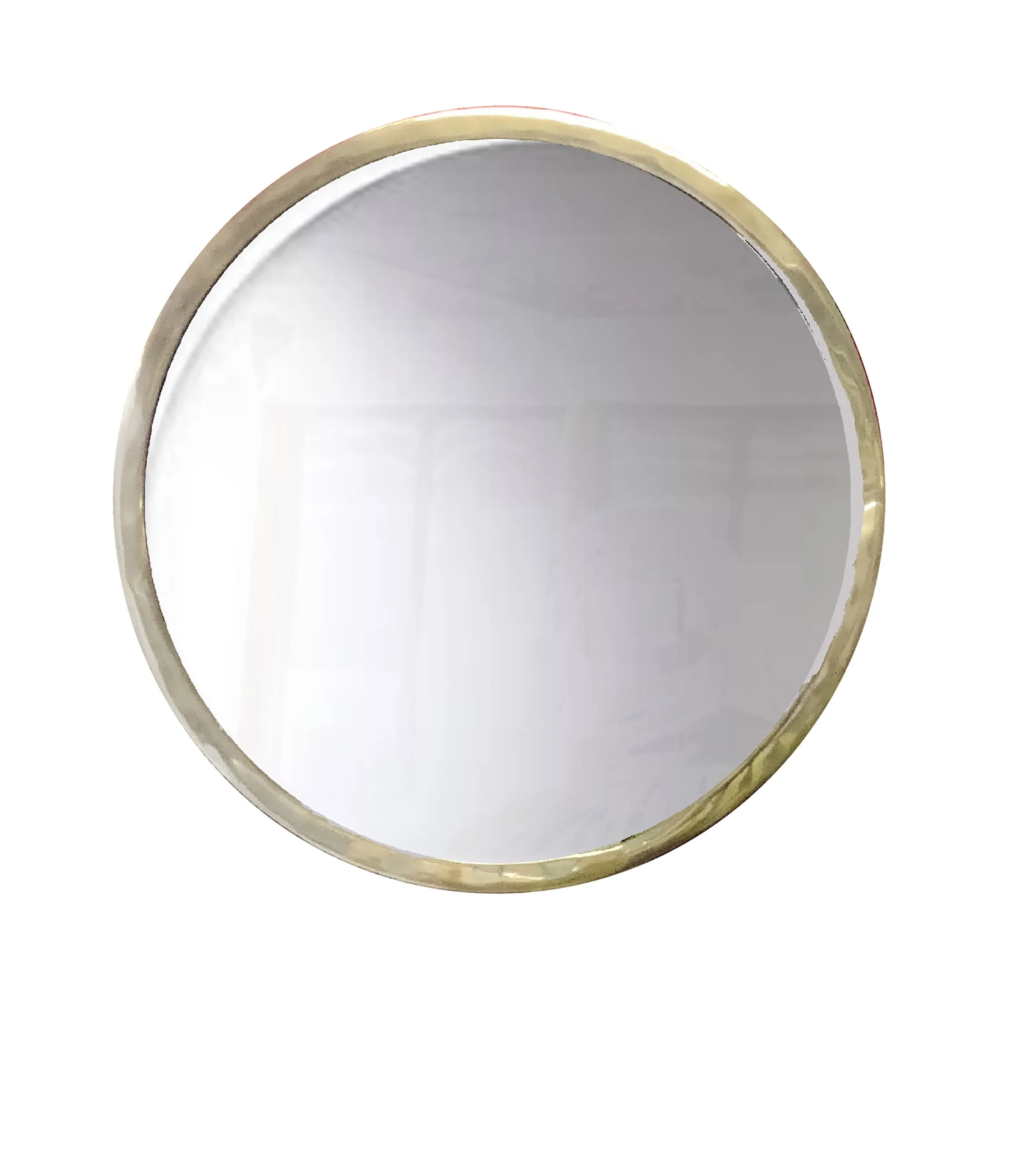 Elan Olivia Mirror- 12" (Round, Brass, Nickle Finish)