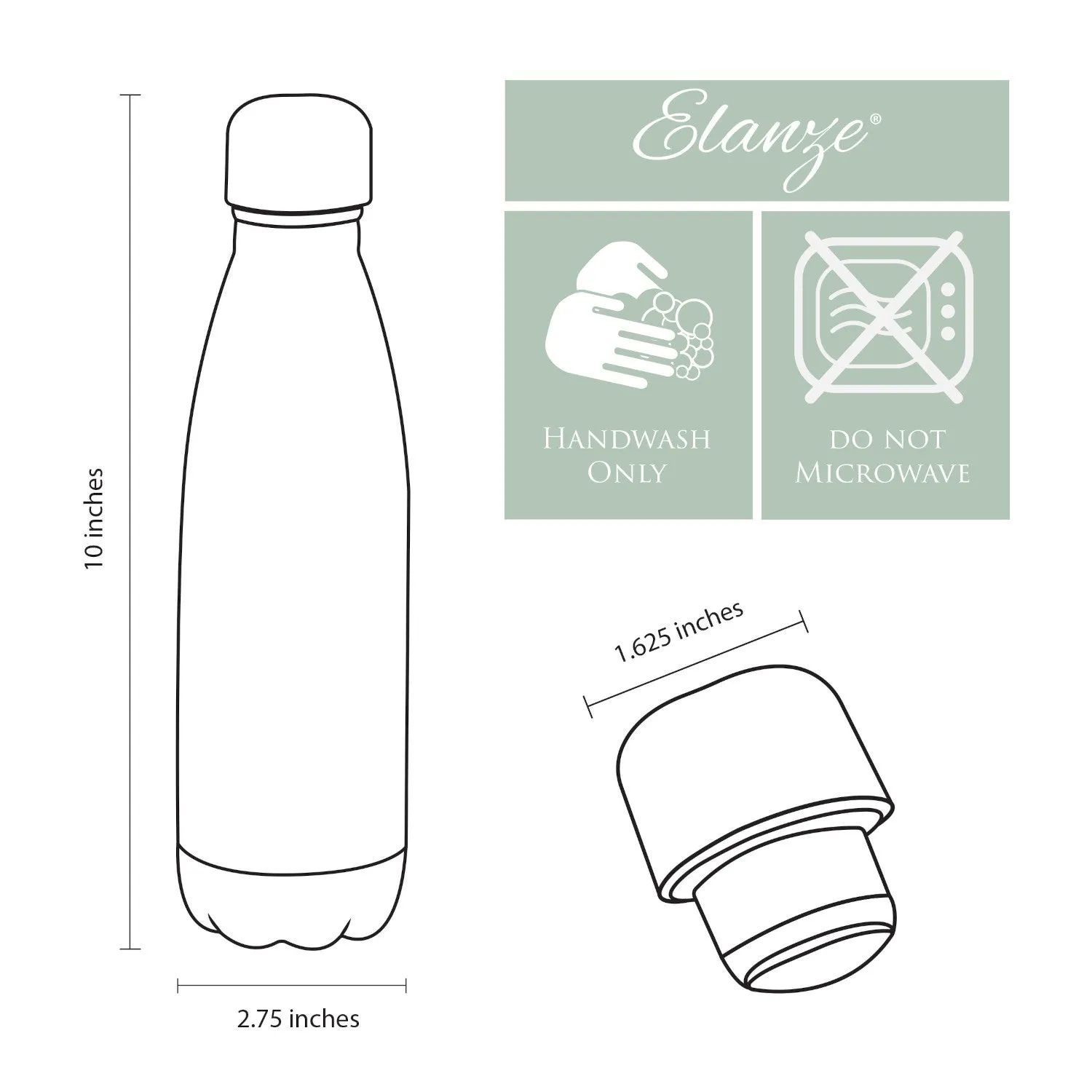 Elanze Designs Nana you're Awesome Red 17 ounce Stainless Steel Sports Water Bottle