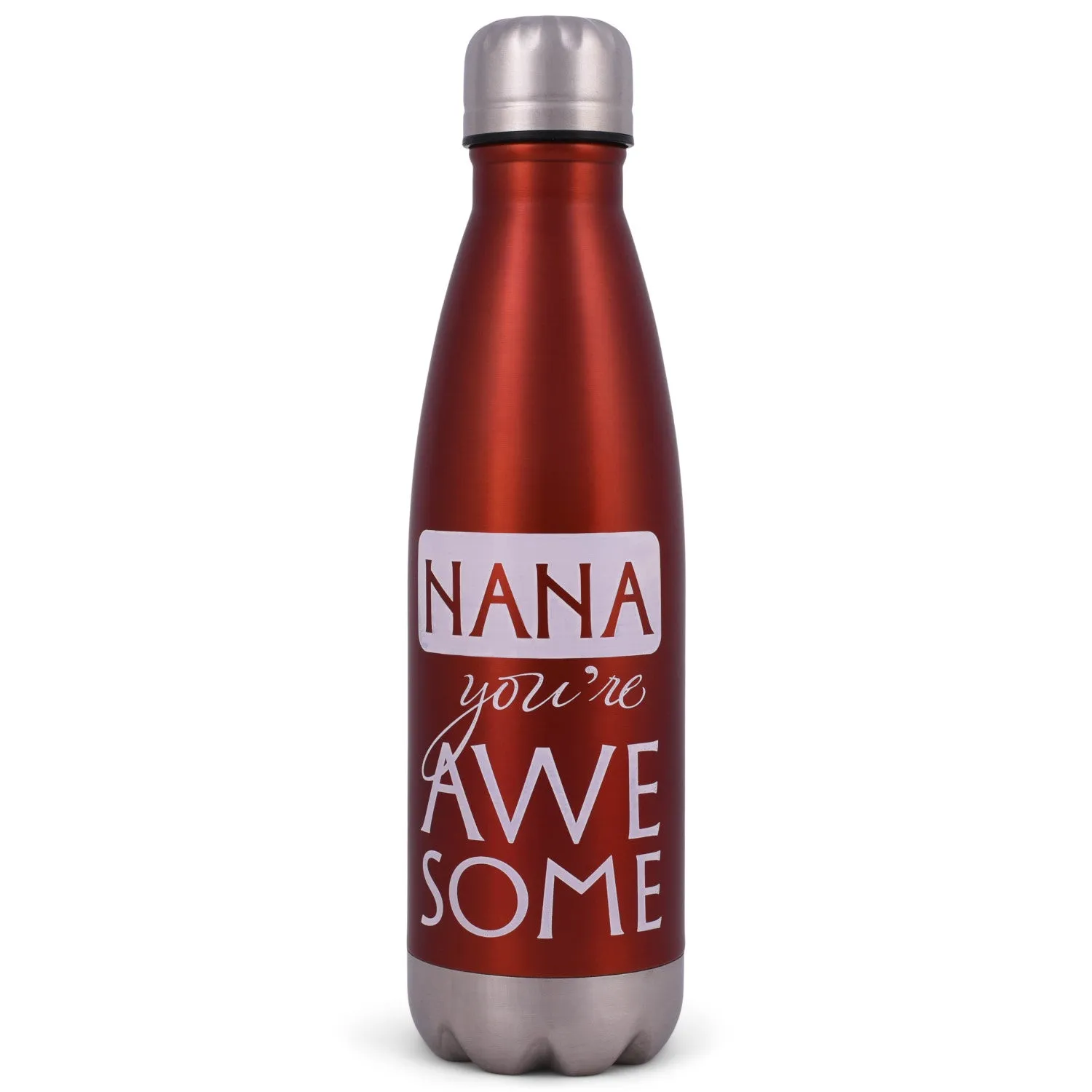 Elanze Designs Nana you're Awesome Red 17 ounce Stainless Steel Sports Water Bottle