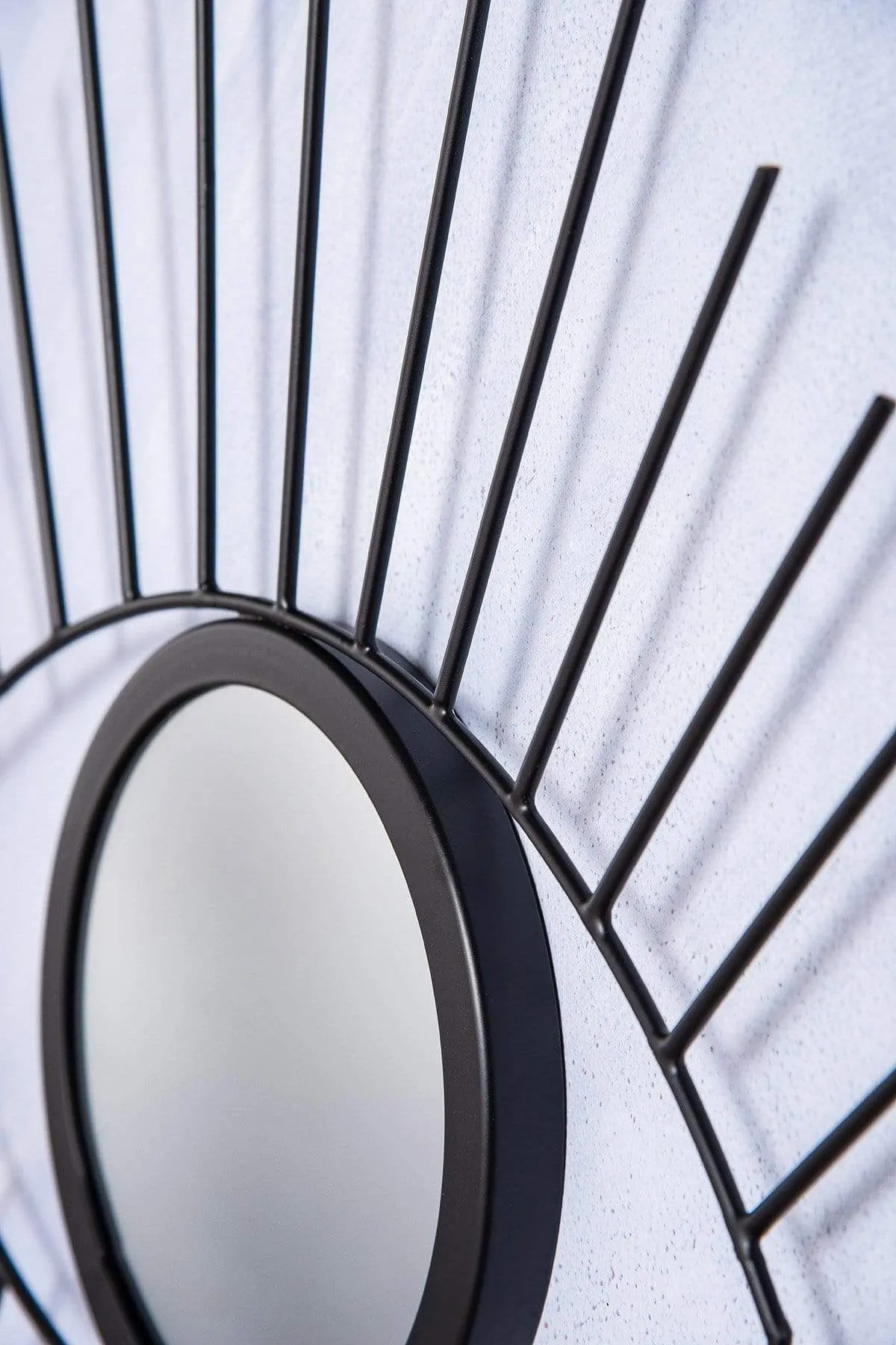 Eye On You Black Decorative Mirror (Metal And Glass)