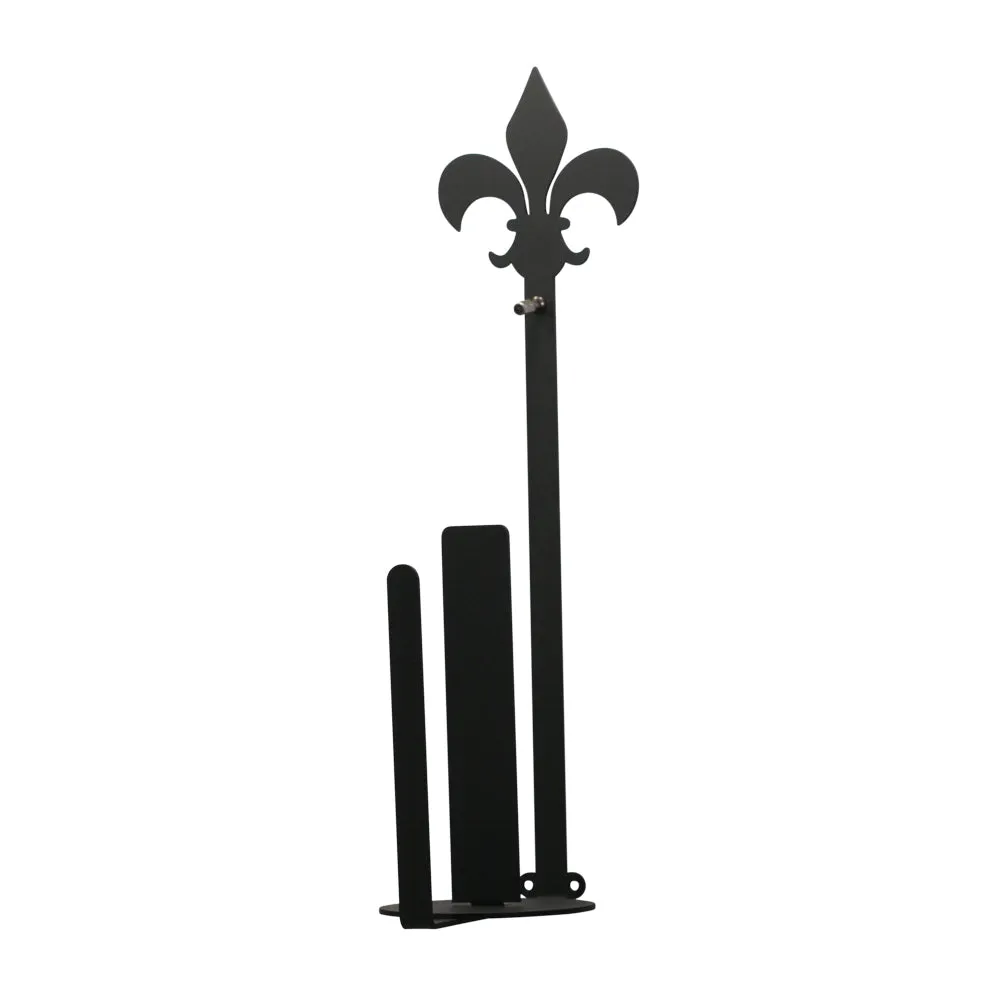 Fleur-de-lis Paper Towel Holder Holder Vertical Wall Mount