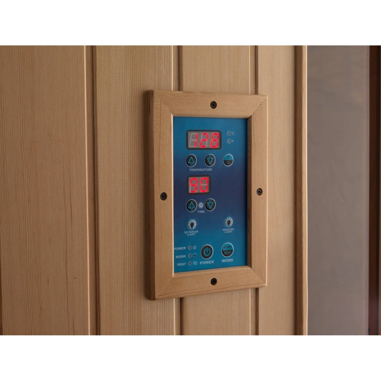 Golden Designs Hotel 3-Person Full Spectrum PureTech™ Near-Zero EMF FAR Infrared Sauna w/ Himalayan Salt Bar