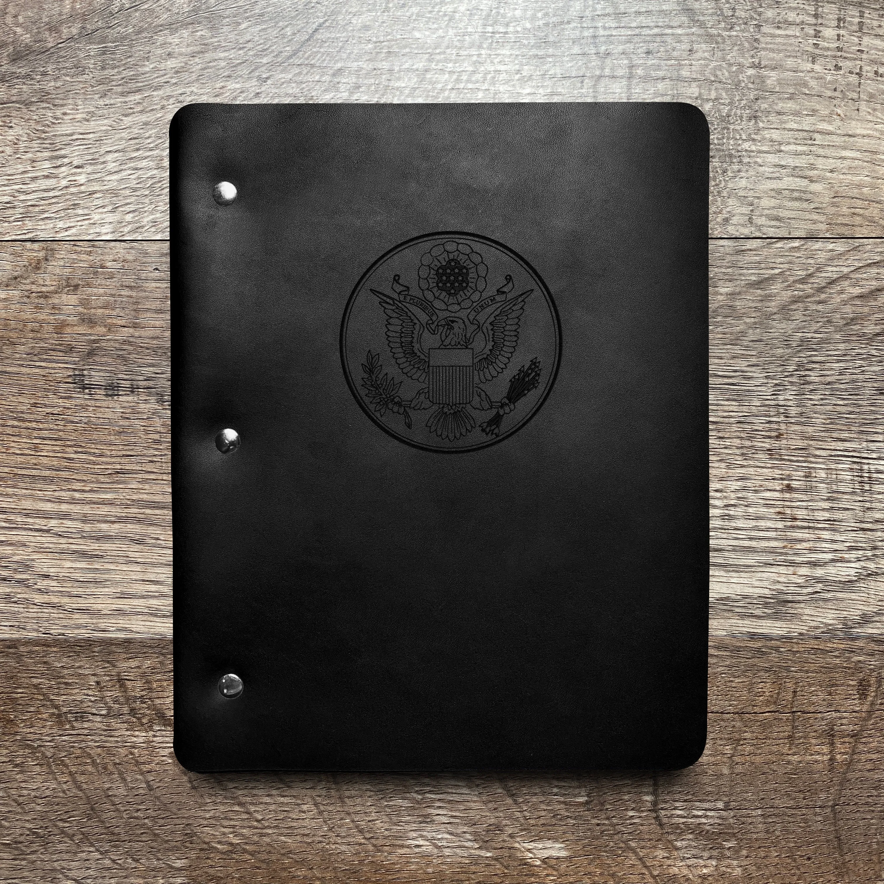 Great Seal - Large - Pre-Engraved - Refillable Leather Binders
