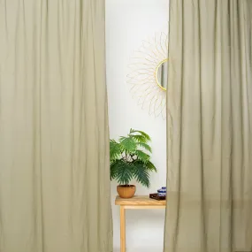 Green Cotton Bedroom Curtains Set