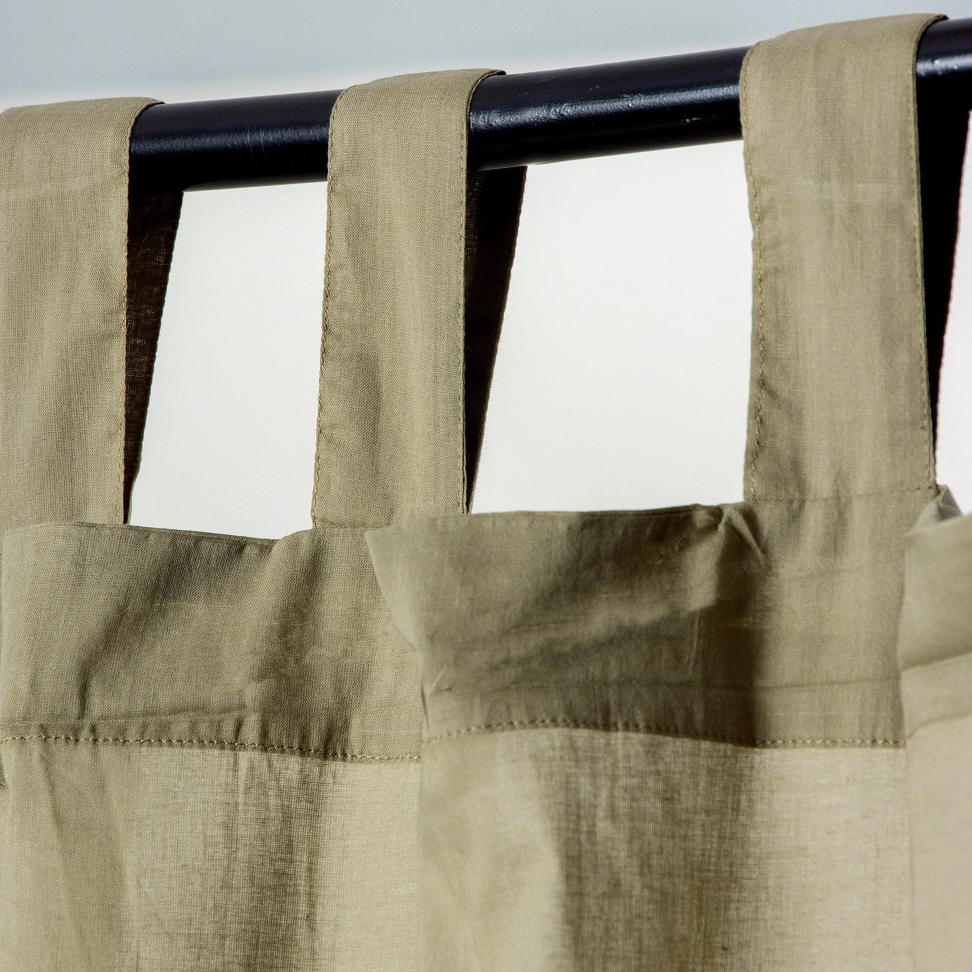 Green Cotton Bedroom Curtains Set