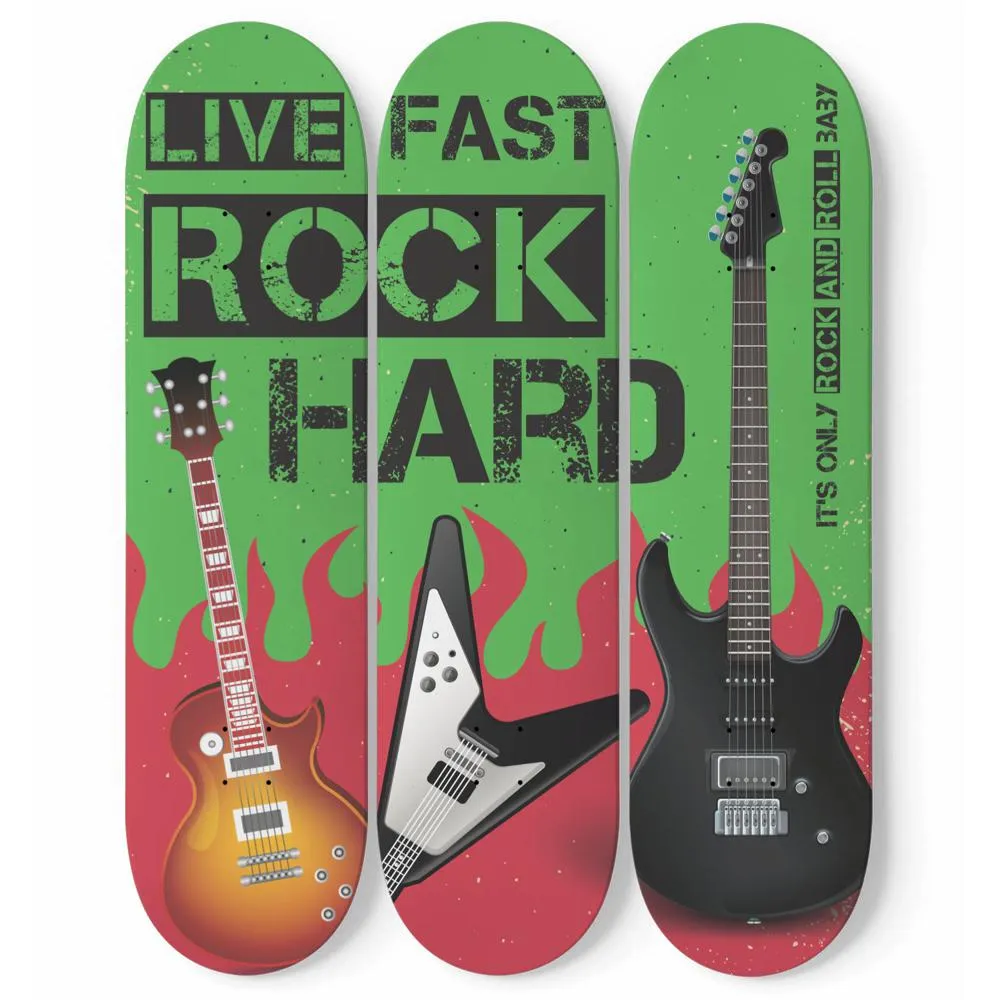 Hard Rock Green Poster Skateboard Wall Art