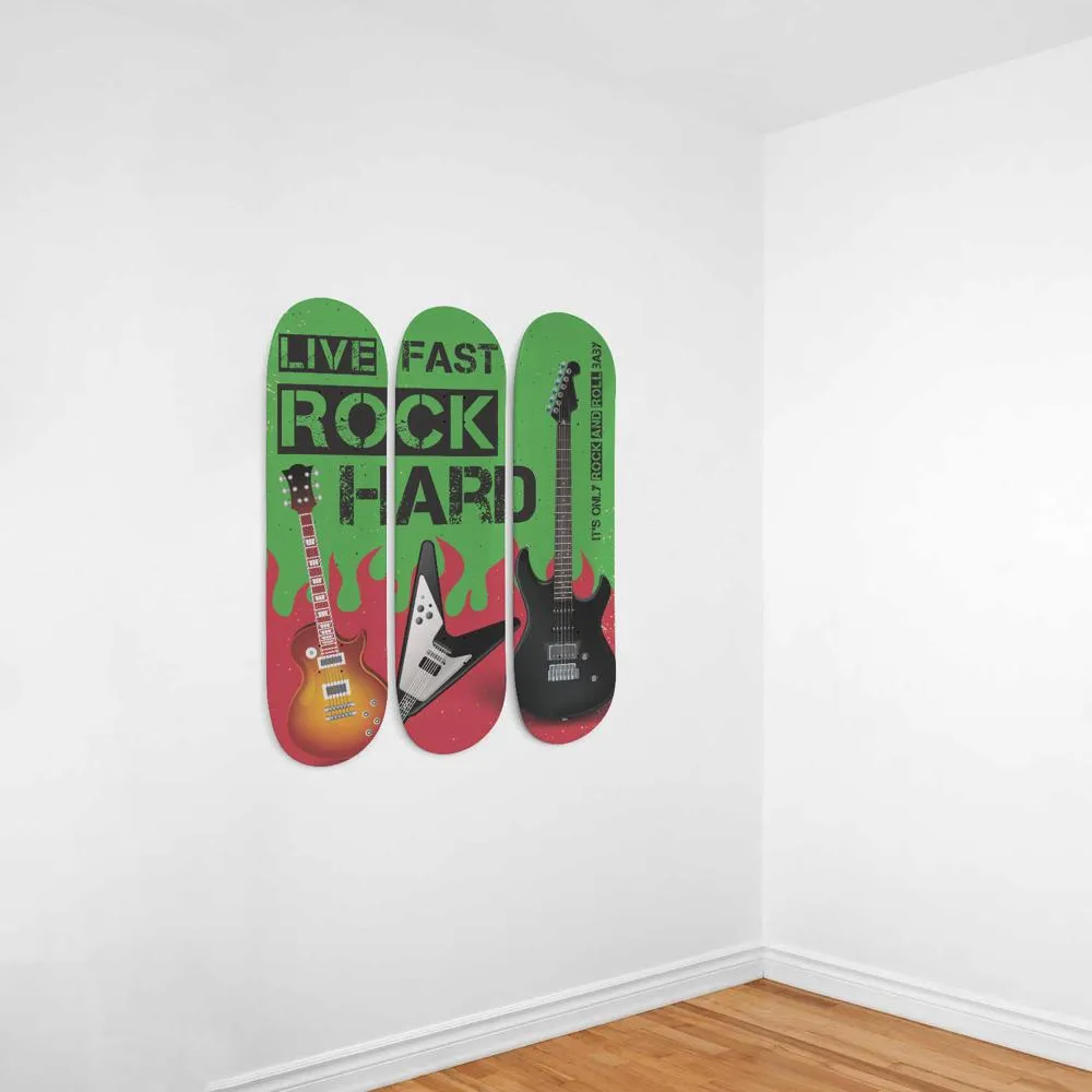 Hard Rock Green Poster Skateboard Wall Art