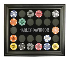 Harley-Davidson® Poker Chip Collector Frame, 26 chip