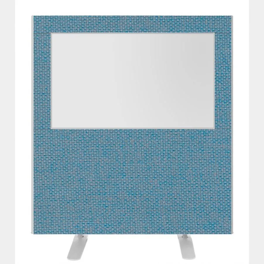 Impulse Plus Oblong Half Vision Floor Screen - 1200mm High, 1200/1600mm Wide, 28mm Thick, MDF & Acrylic, 3-Year Guarantee