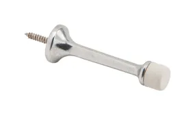 Ives 3-3/16 in. W X 7/8 in. L Aluminum Metallic Door Stop Mounts to wall