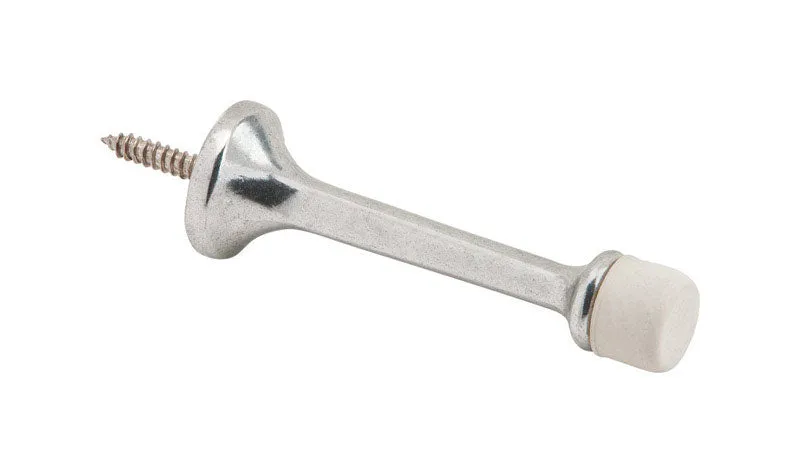 Ives 3-3/16 in. W X 7/8 in. L Aluminum Metallic Door Stop Mounts to wall
