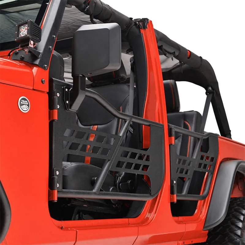 Jeep Half Tube Doors with Side View Mirror for 2007-2018 Wrangler JK JKU | Beast Style