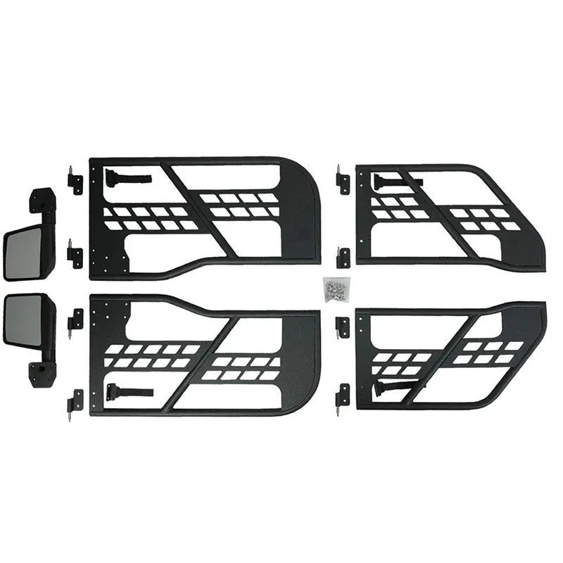Jeep Half Tube Doors with Side View Mirror for 2007-2018 Wrangler JK JKU | Beast Style