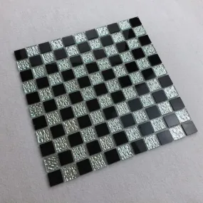 kirfiz Crystal Diamond Mosaic Tile Square Mirror Glass Mosaic Tile for Kitchen Backsplash Bathroom Wall (Silver Square Flat Mirror) (2)
