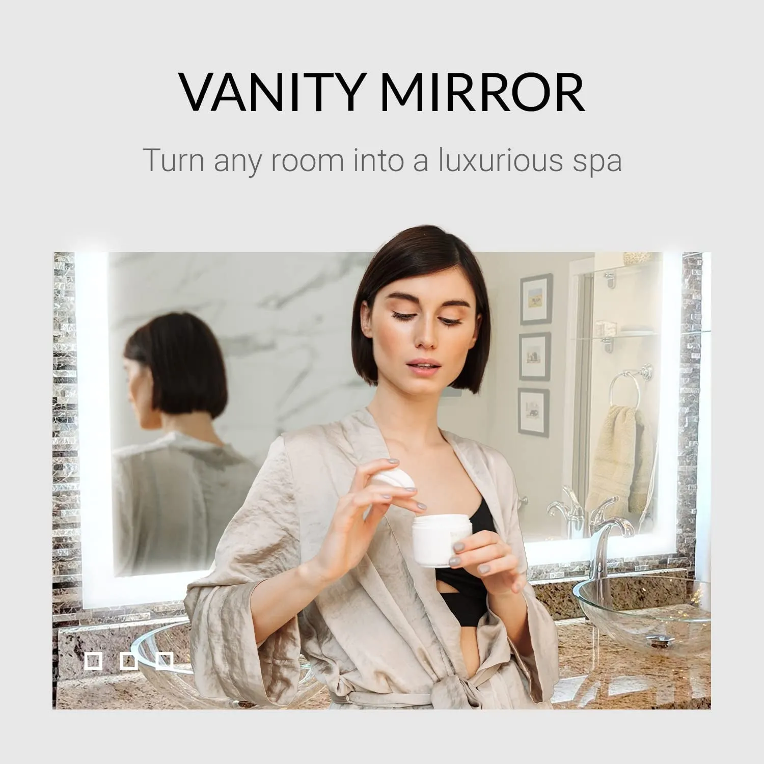 LED Bathroom Mirror with Lights Modern Home Decor (22" Wide X 62" Tall)