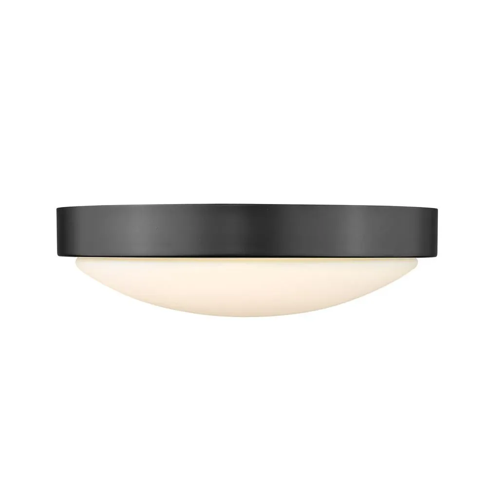 LED Flush Mount from the Gabi Collection in Matte Black Finish by Golden