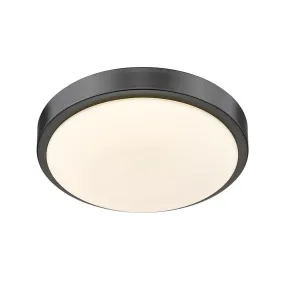 LED Flush Mount from the Gabi Collection in Matte Black Finish by Golden