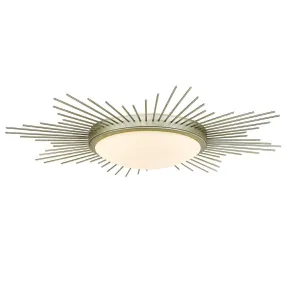 LED Flush Mount from the Kieran WG Collection in White Gold Finish by Golden