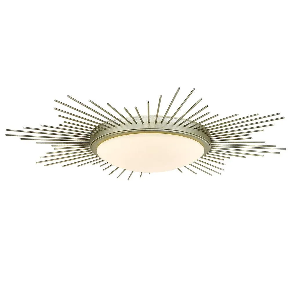 LED Flush Mount from the Kieran WG Collection in White Gold Finish by Golden