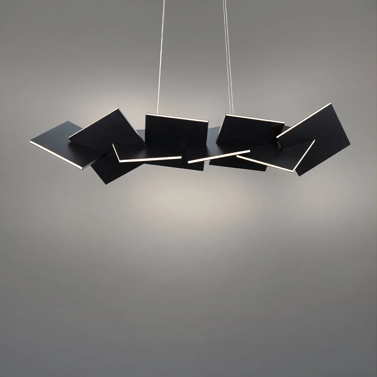 LED Linear Pendant from the Konstrukt Collection in Black Finish by Modern Forms
