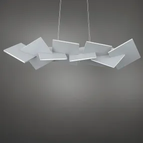 LED Linear Pendant from the Konstrukt Collection in Titanium Finish by Modern Forms