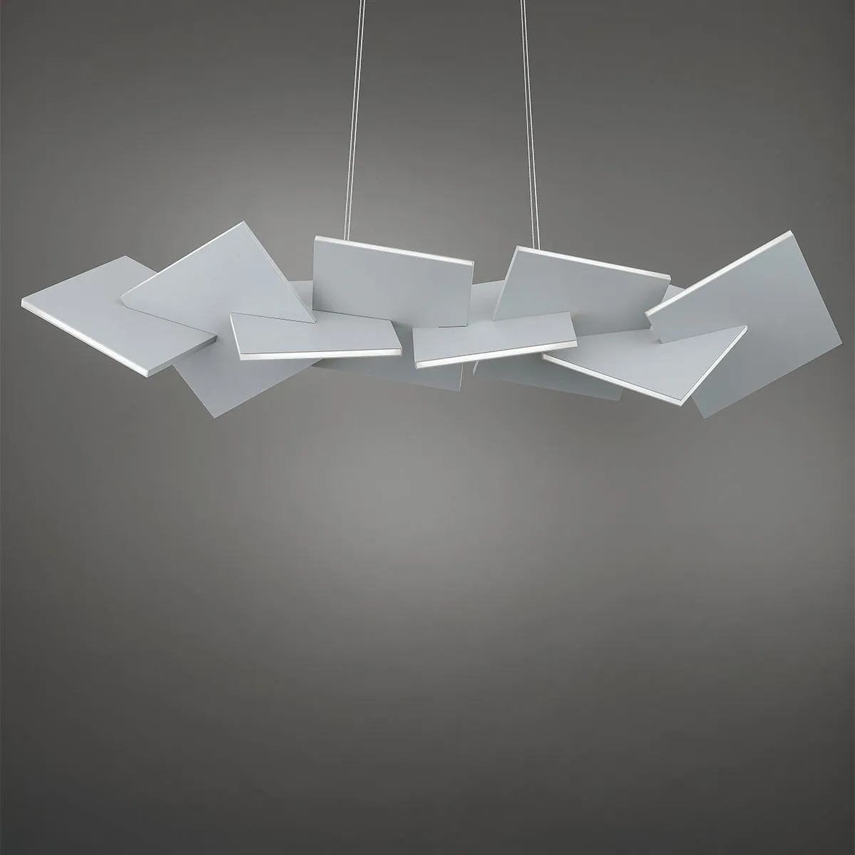 LED Linear Pendant from the Konstrukt Collection in Titanium Finish by Modern Forms