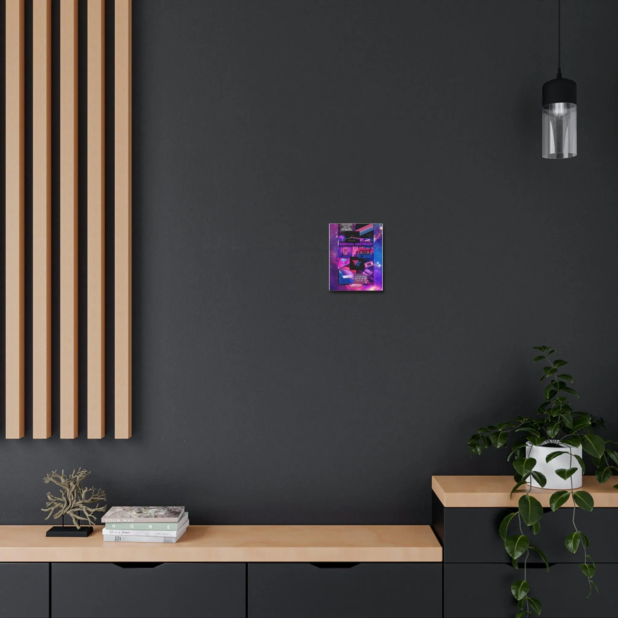 LGBTQ Purple Satin Canvas, Stretched