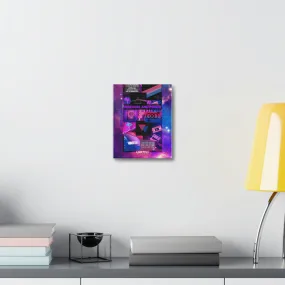 LGBTQ Purple Satin Canvas, Stretched