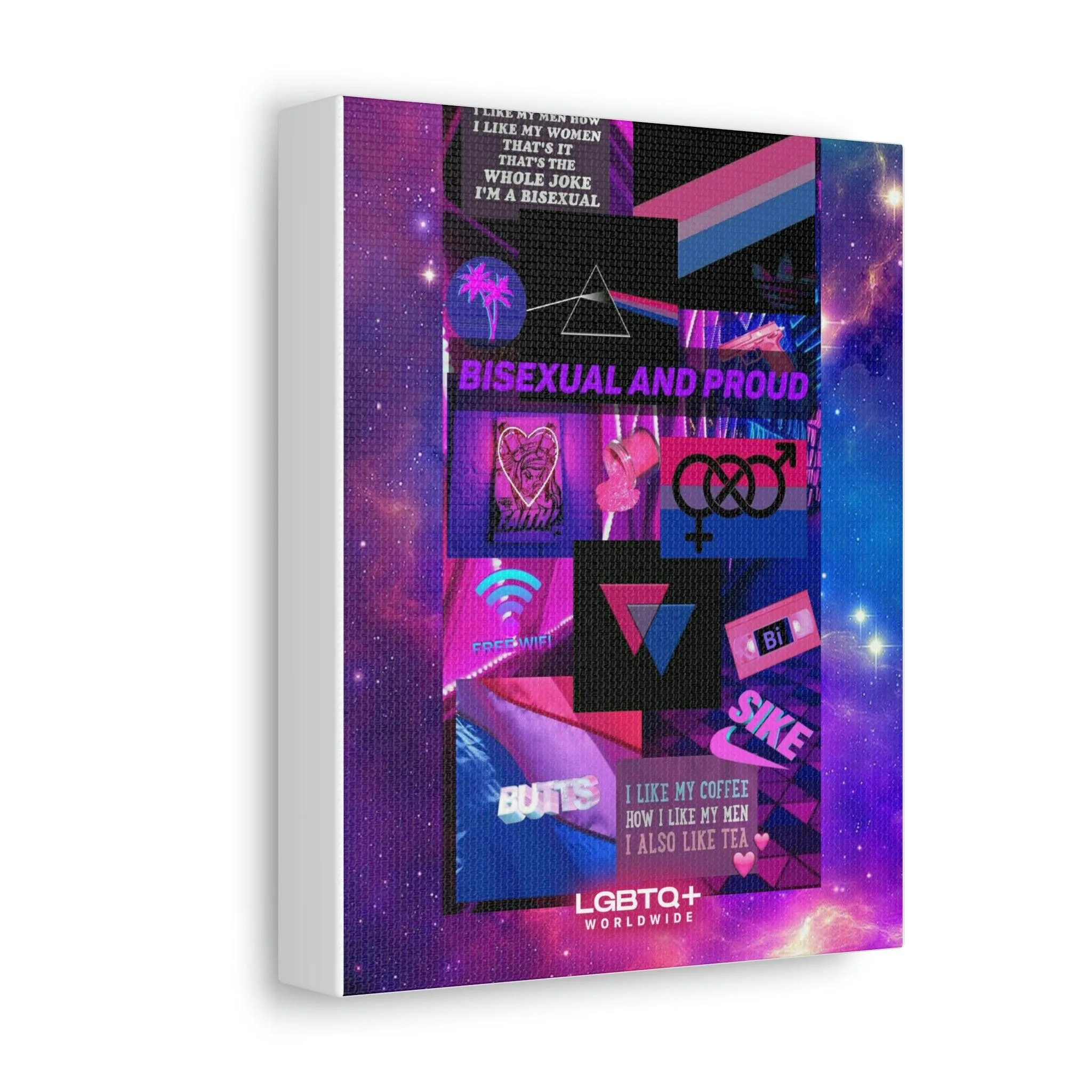 LGBTQ Purple Satin Canvas, Stretched