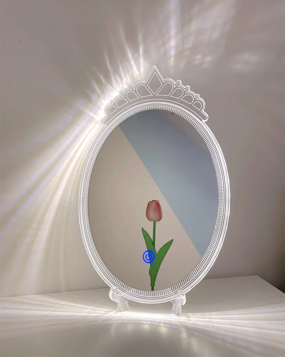 Magic Crown LED Lighted Makeup Mirror with 3 Lights