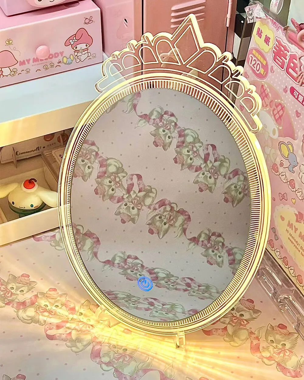 Magic Crown LED Lighted Makeup Mirror with 3 Lights